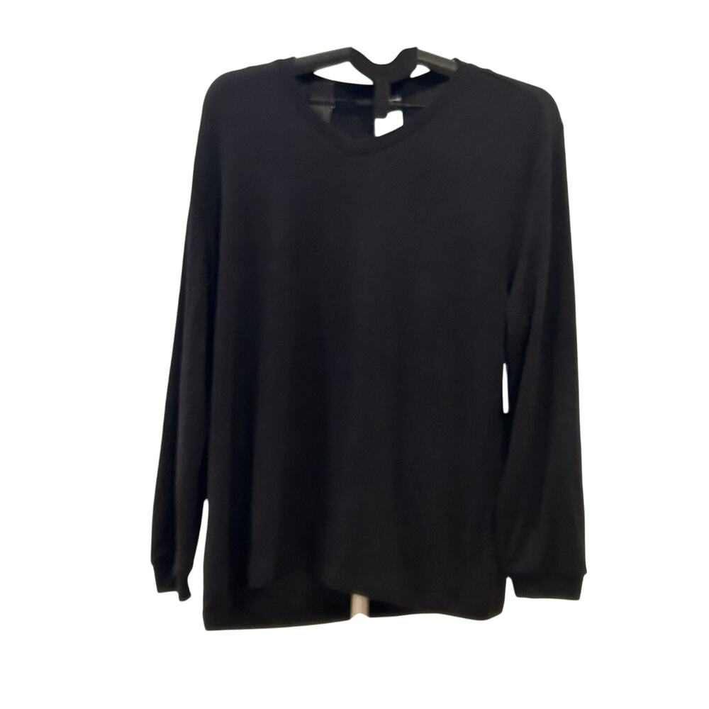 NWT West Loop Black Women's Long Sleeve V-Neck Shirt size L